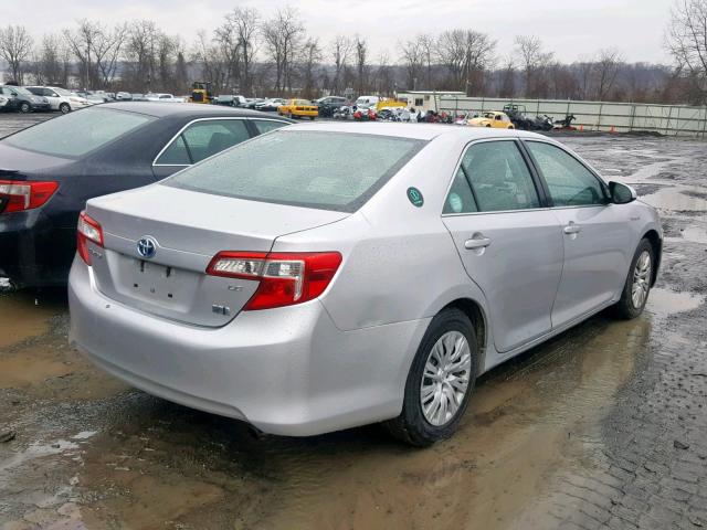 4T1BD1FK5EU140701 - 2014 TOYOTA CAMRY HYBR SILVER photo 4