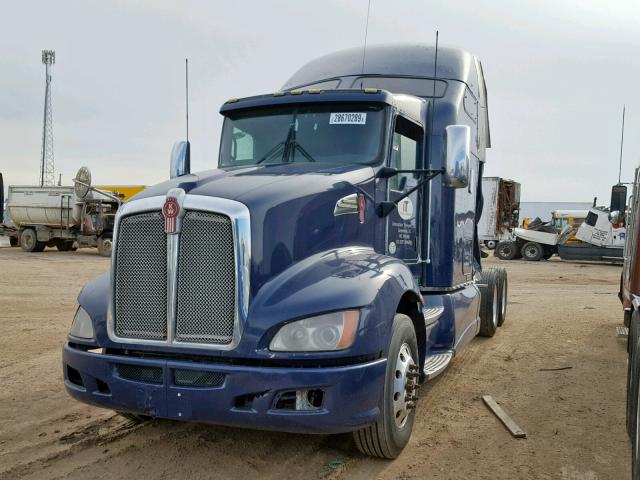 1XKAD49X3BJ276805 - 2011 KENWORTH CONSTRUCTI BLUE photo 2