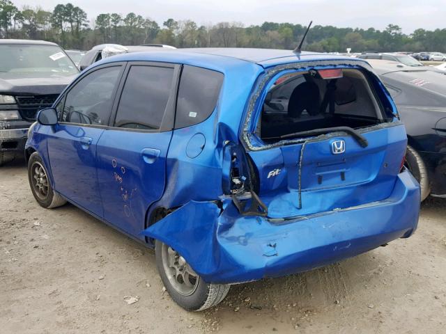 JHMGD38428S056967 - 2008 HONDA FIT BLUE photo 3