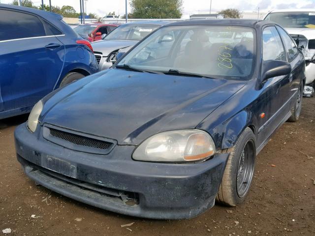 1HGEJ6129VL066866 - 1997 HONDA CIVIC DX BLACK photo 2