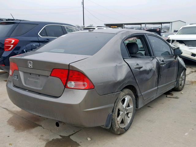 2HGFA16938H318920 - 2008 HONDA CIVIC EXL GRAY photo 4