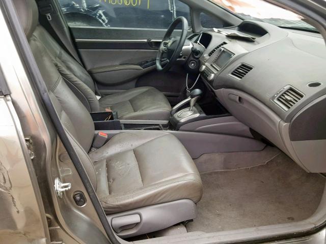 2HGFA16938H318920 - 2008 HONDA CIVIC EXL GRAY photo 5