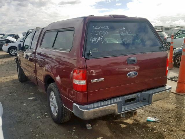 1FTPX12524NC57730 - 2004 FORD F150 BURGUNDY photo 3