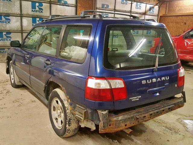 JF1SF63551H737771 - 2001 SUBARU FORESTER L BLUE photo 3