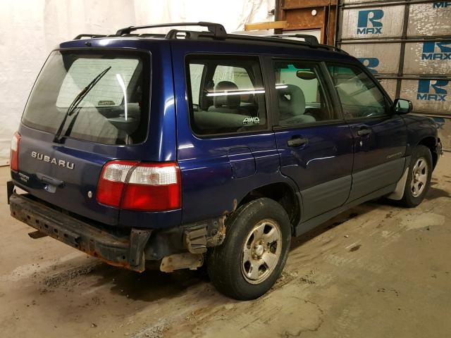 JF1SF63551H737771 - 2001 SUBARU FORESTER L BLUE photo 4