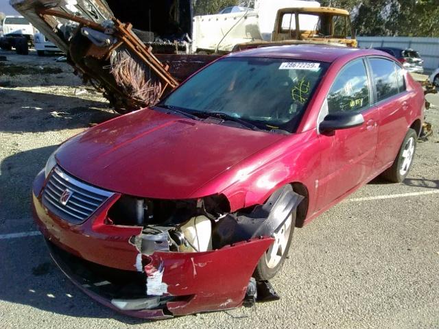 1G8AL58B27Z137102 - 2007 SATURN ION LEVEL RED photo 2