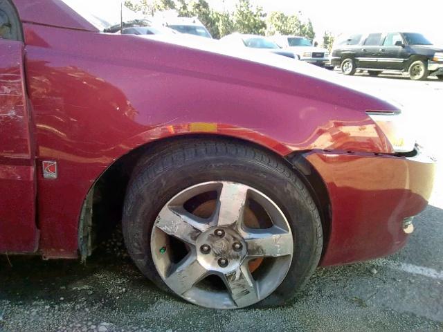 1G8AL58B27Z137102 - 2007 SATURN ION LEVEL RED photo 9