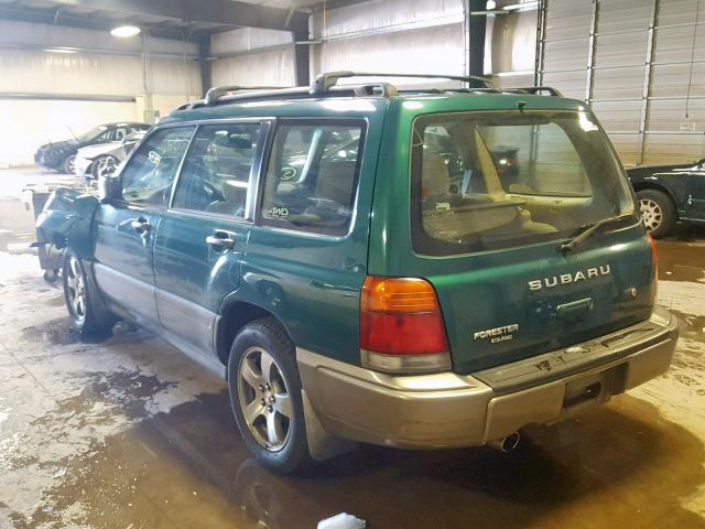 JF1SF6552WH775124 - 1998 SUBARU FORESTER S GREEN photo 3