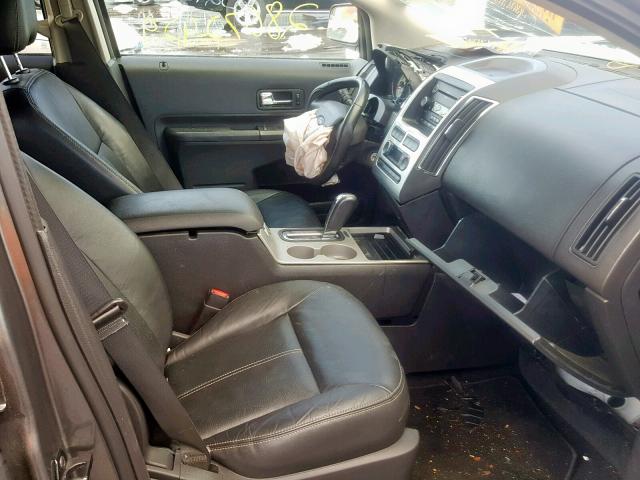 2FMDK4JC1ABA03643 - 2010 FORD EDGE SEL GRAY photo 5