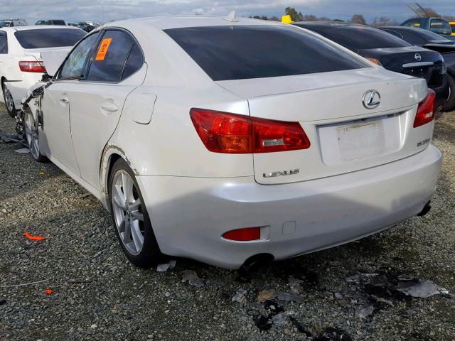 JTHBK262872026205 - 2007 LEXUS IS 250 WHITE photo 3