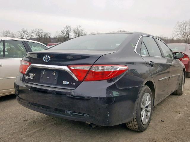 4T1BD1FK5FU170122 - 2015 TOYOTA CAMRY HYBR BLACK photo 4