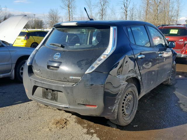 1N4AZ0CP8DC411871 - 2013 NISSAN LEAF S BLACK photo 4