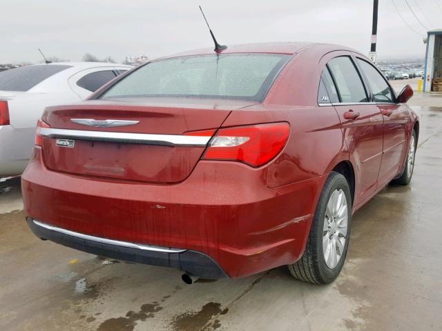 1C3BC4FB6BN550684 - 2011 CHRYSLER 200 LX BURGUNDY photo 4