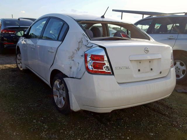 3N1AB61EX8L716644 - 2008 NISSAN SENTRA 2.0 WHITE photo 3