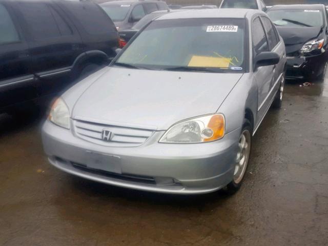 2HGES16241H613025 - 2001 HONDA CIVIC DX SILVER photo 2