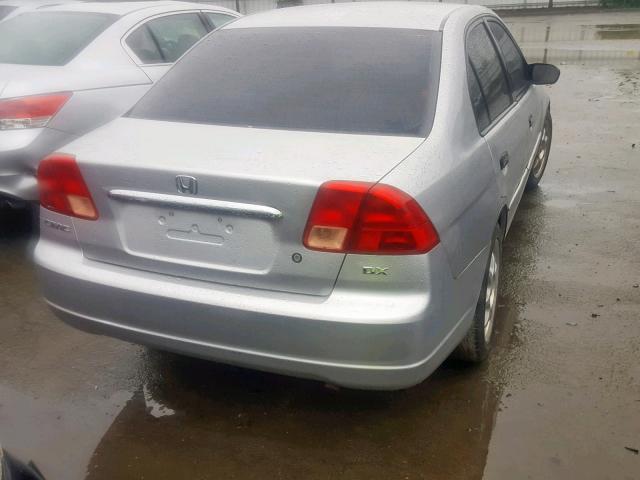 2HGES16241H613025 - 2001 HONDA CIVIC DX SILVER photo 4