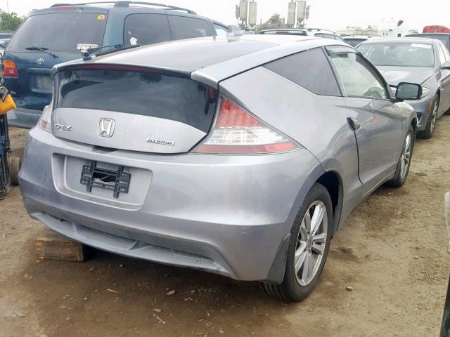 JHMZF1C42BS004034 - 2011 HONDA CR-Z GRAY photo 4