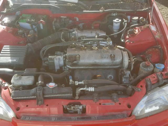 JHMEG8548PS002796 - 1993 HONDA CIVIC DX RED photo 7