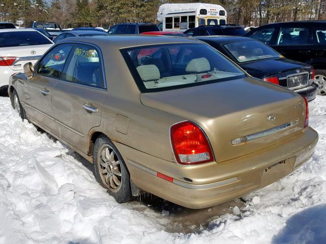 KMHFU45E23A241675 - 2003 HYUNDAI XG 350 GOLD photo 3