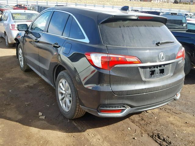 5J8TB3H38GL016156 - 2016 ACURA RDX BLACK photo 3