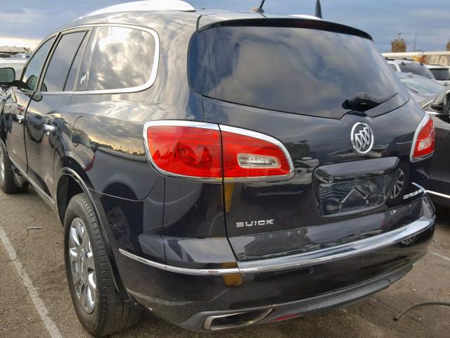 5GAKRBKD9EJ157202 - 2014 BUICK ENCLAVE BLACK photo 3