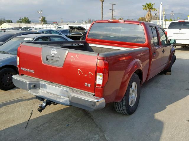 1N6AD09U38C440042 - 2008 NISSAN FRONTIER C RED photo 4