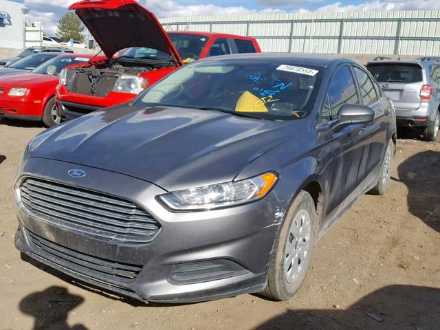 3FA6P0G79ER268714 - 2014 FORD FUSION S GRAY photo 2