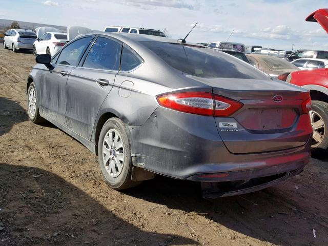 3FA6P0G79ER268714 - 2014 FORD FUSION S GRAY photo 3