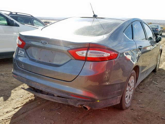 3FA6P0G79ER268714 - 2014 FORD FUSION S GRAY photo 4