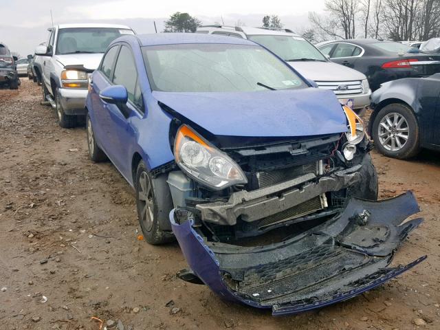 KNADN5A34F6435504 - 2015 KIA RIO EX BLUE photo 1