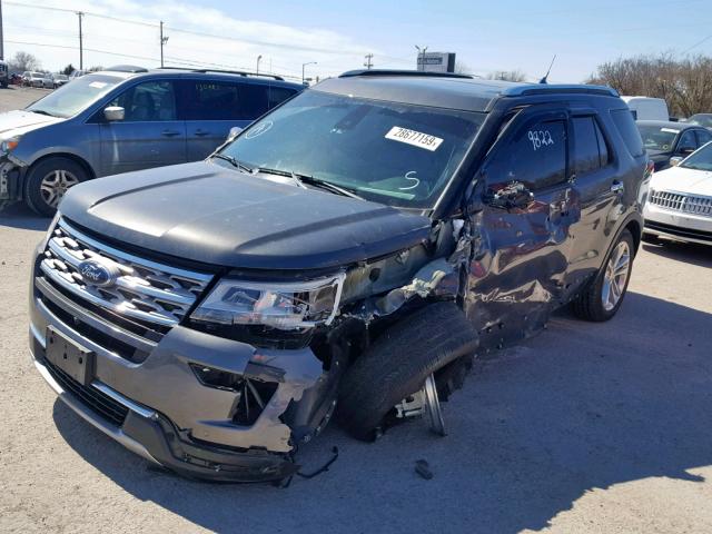 1FM5K7F88JGC70278 - 2018 FORD EXPLORER L CHARCOAL photo 2