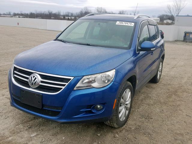 WVGBV75N39W000538 - 2009 VOLKSWAGEN TIGUAN SE BLUE photo 2