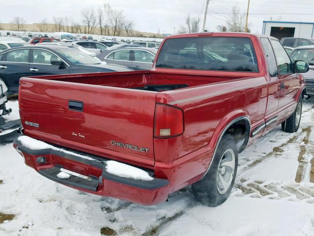 1GCCS19W428150282 - 2002 CHEVROLET S TRUCK S1 RED photo 4