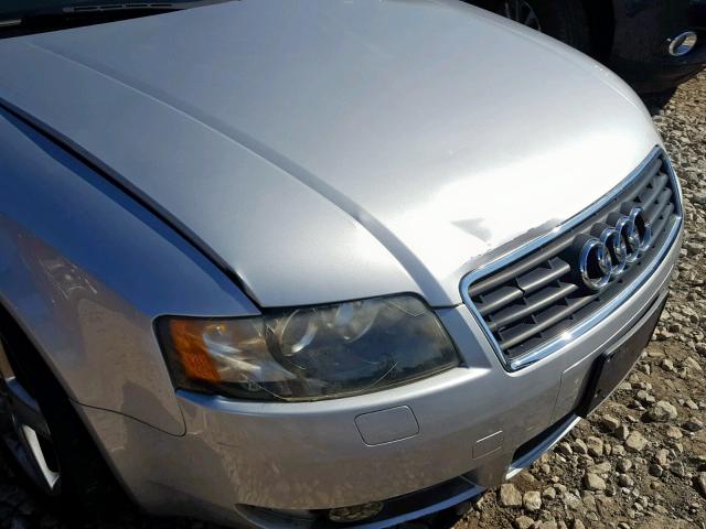 WAUAC48HX5K012047 - 2005 AUDI A4 1.8 CAB SILVER photo 9