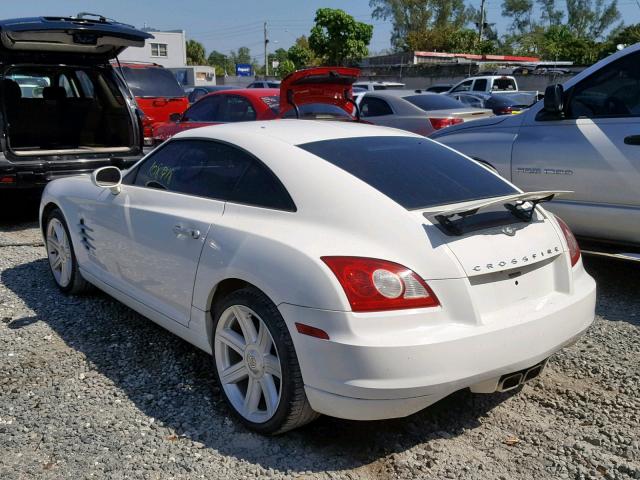 1C3AN69L64X009213 - 2004 CHRYSLER CROSSFIRE WHITE photo 3