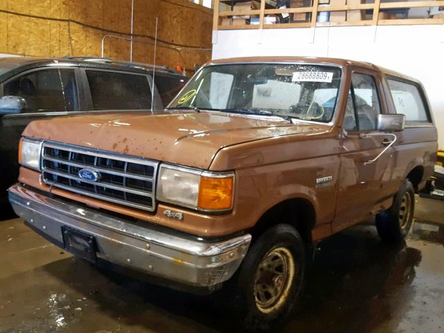 1FMEU15NXKLA75662 - 1989 FORD BRONCO U10 TAN photo 2