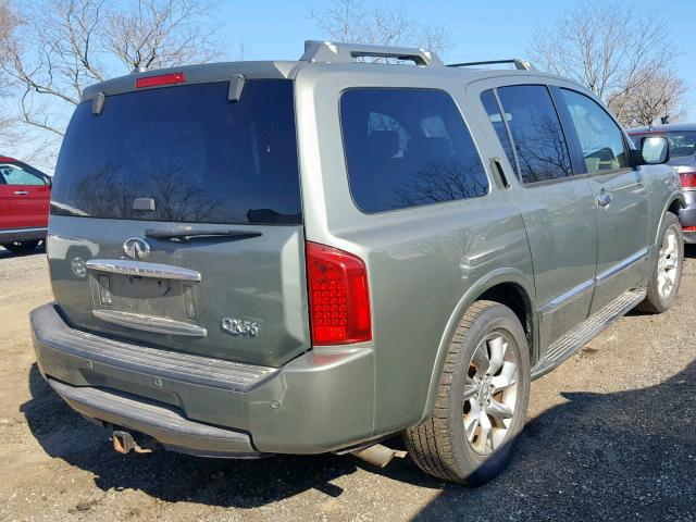 5N3AA08C85N811364 - 2005 INFINITI QX56 GREEN photo 4