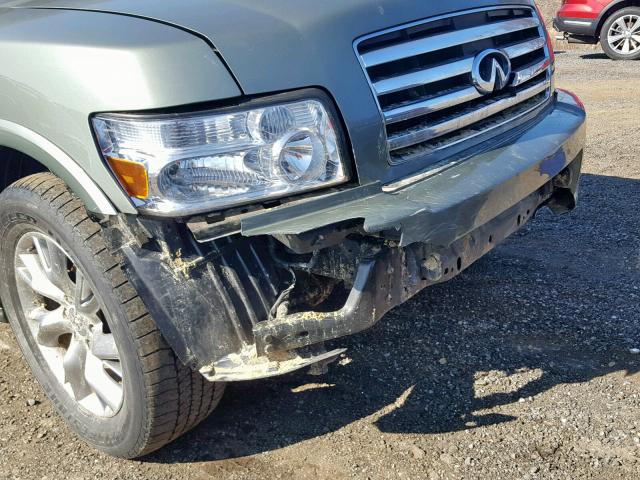 5N3AA08C85N811364 - 2005 INFINITI QX56 GREEN photo 9