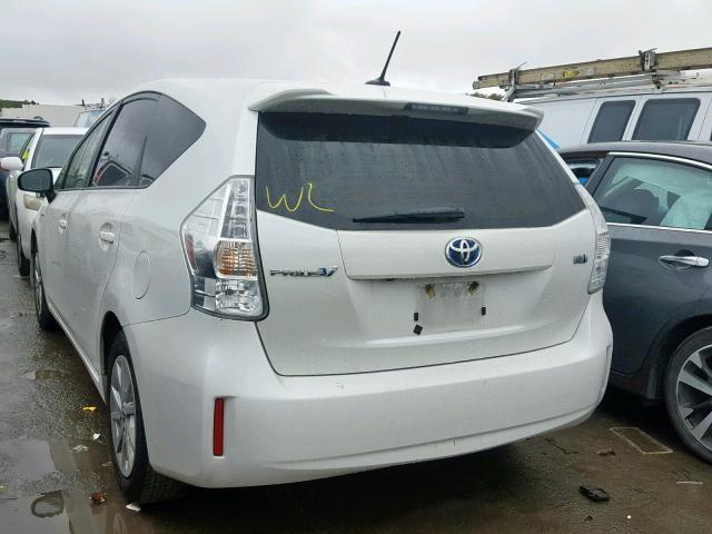 JTDZN3EU3EJ013929 - 2014 TOYOTA PRIUS V WHITE photo 3