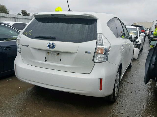 JTDZN3EU3EJ013929 - 2014 TOYOTA PRIUS V WHITE photo 4