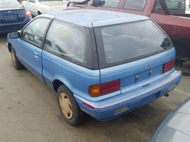 JB3CU24A1NU036684 - 1992 DODGE COLT GL BLUE photo 3