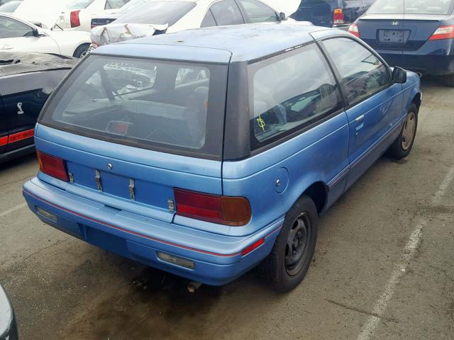 JB3CU24A1NU036684 - 1992 DODGE COLT GL BLUE photo 4