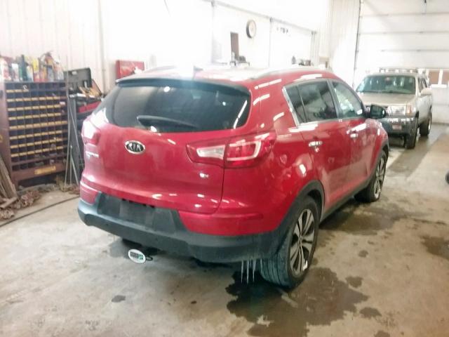 KNDPCCA24C7199945 - 2012 KIA SPORTAGE E RED photo 4