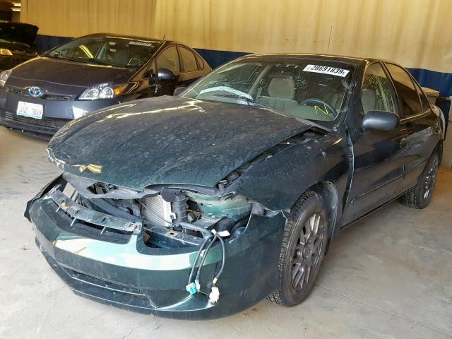 1G1JF54F837332660 - 2003 CHEVROLET CAVALIER L GREEN photo 2