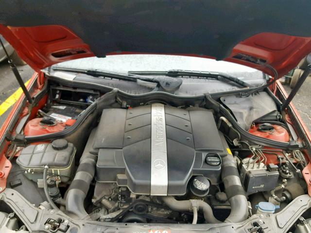 WDBTJ65J45F166068 - 2005 MERCEDES-BENZ CLK 320C RED photo 7