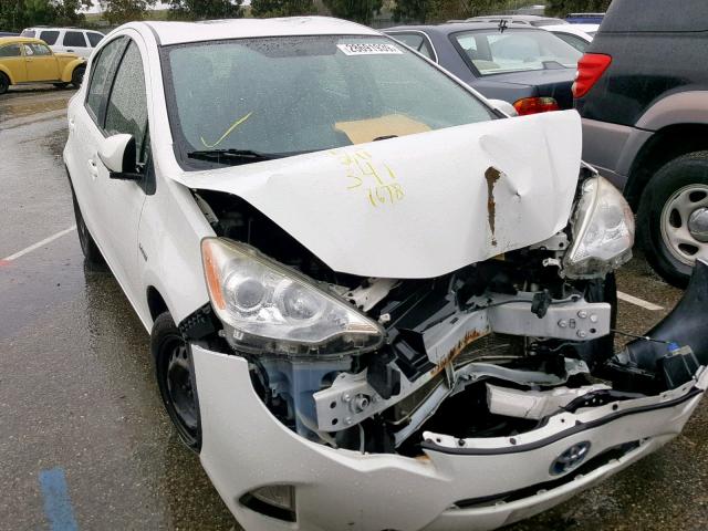 JTDKDTB32D1547678 - 2013 TOYOTA PRIUS C WHITE photo 1