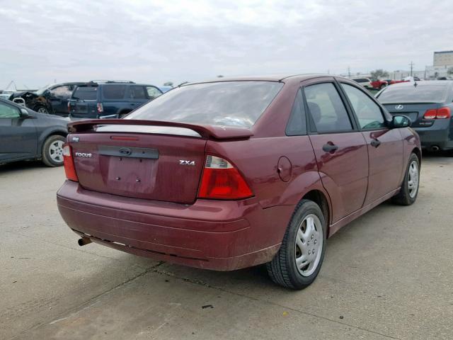 1FAFP34N76W222866 - 2006 FORD FOCUS ZX4 RED photo 4