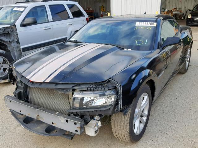 2G1FA1E31E9176982 - 2014 CHEVROLET CAMARO LS BLACK photo 2