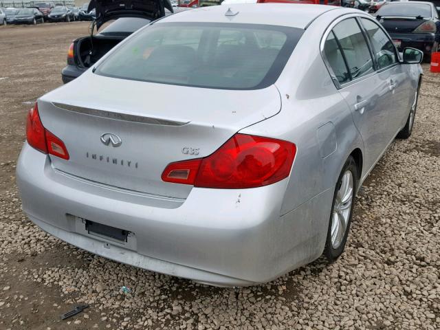 JN1DV6AP3BM601984 - 2011 INFINITI G25 BASE SILVER photo 4