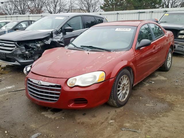 1C3EL46X74N226395 - 2004 CHRYSLER SEBRING LX RED photo 2